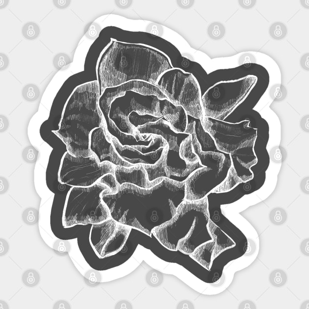 Ink - Gardenia Variation 2 Sticker by artofsuff